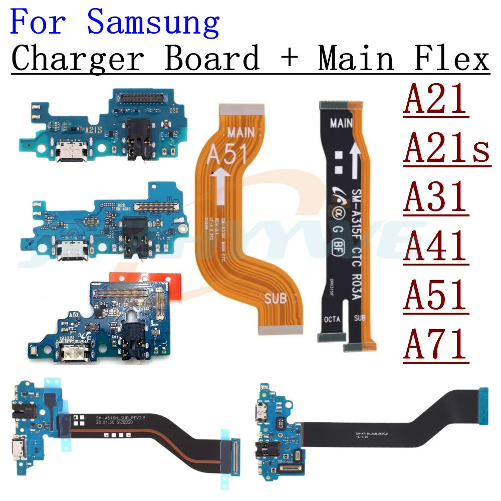 บอร์ดชาร์จ USB ชาร์จเร็ว สําหรับเมนบอร์ด Samsung Galaxy A21 A21S A31 A41 A51 A71 5G