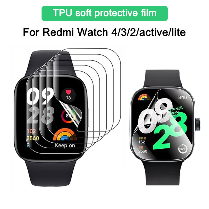 3D HD ป้องกันหน้าจอฟิล์มนุ่มสําหรับ Redmi Watch 4 3 Active Lite