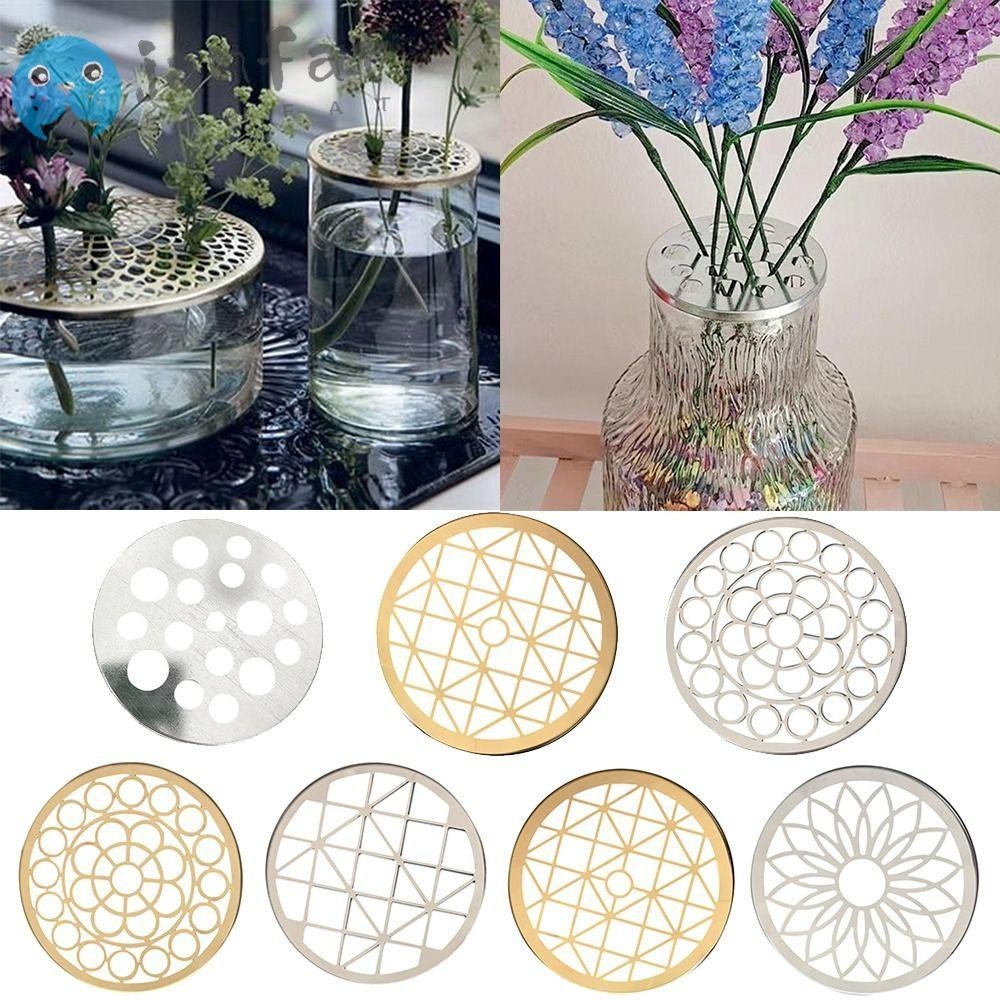 Janfat ฝาช่อดอกไม้ โลหะ ใช้ซ้ําได้ สําหรับจัดดอกไม้