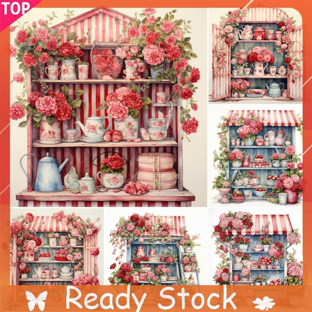 [TY] ชุดงานจิตรกรรมเม็ดบีด ทรงเพชรกลม รูปกระถางต้นไม้ 5D DIY สําหรับตกแต่งบ้าน