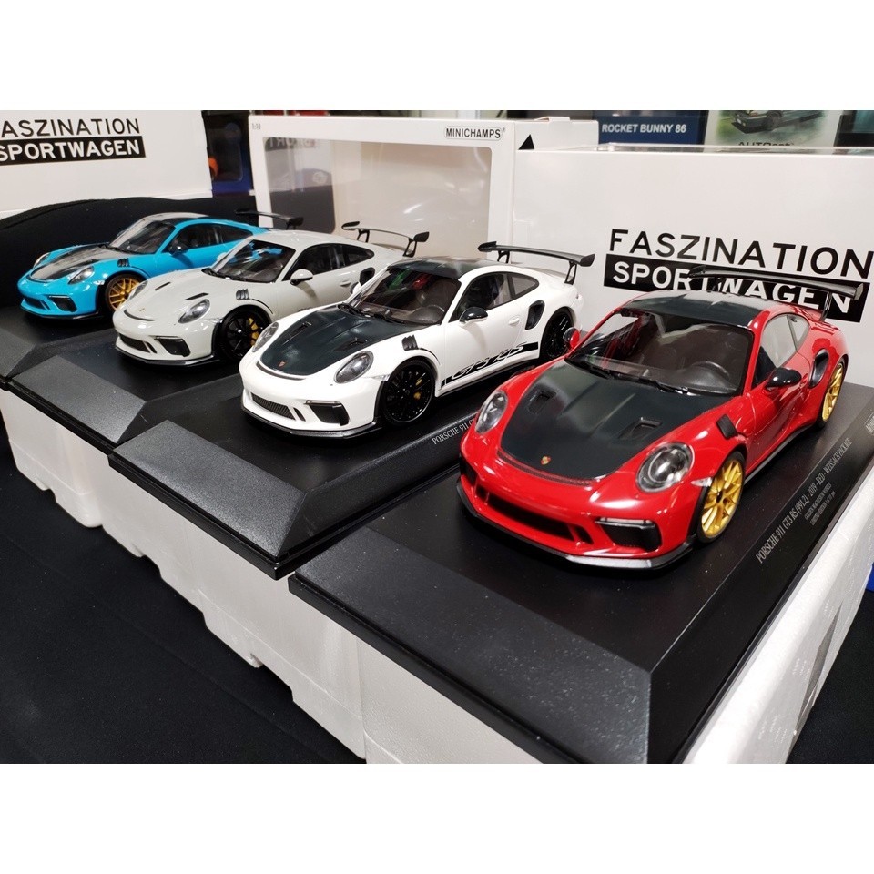รถสะสม โมเดลรถPorsche991.2 1/18 โมเดลรถPorschegt3 โมเดลรถPorschegt2 911 991.2 gt2rs gt3rs weissach 1