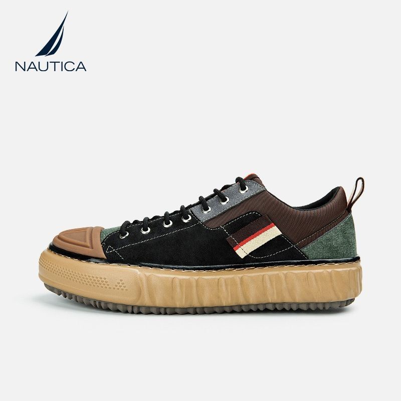 Nautica/nautica รองเท้าผ้าใบลําลอง พื้นหนา กันลื่น สไตล์อเมริกัน เรโทร สําหรับผู้ชาย