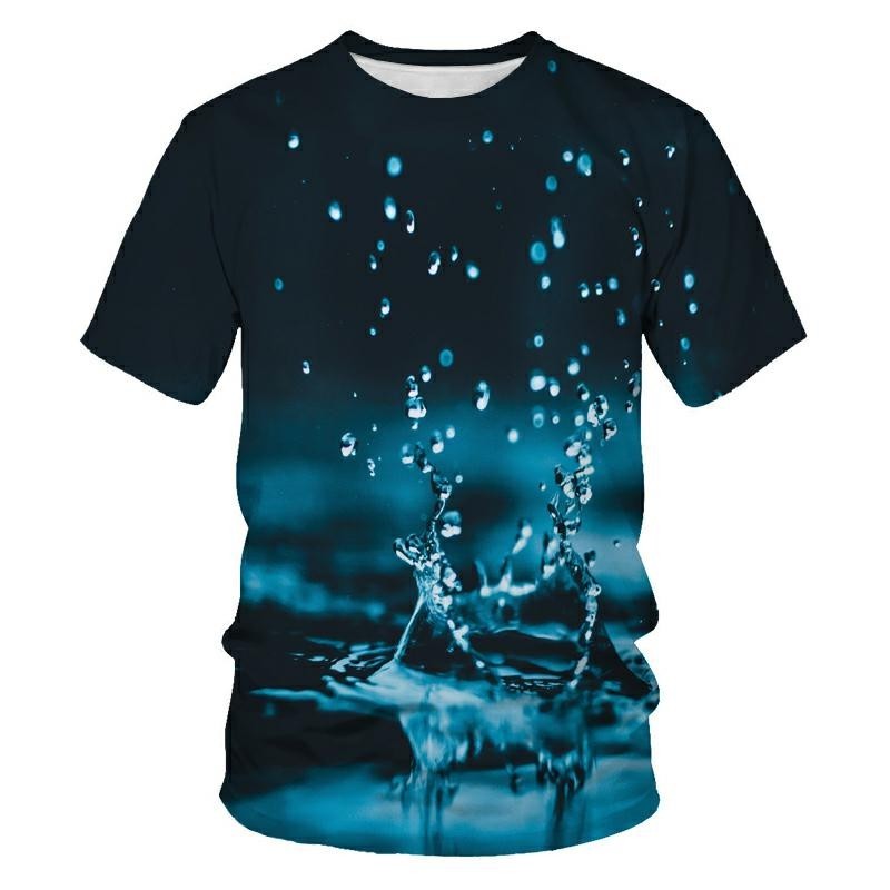 ฤดูร้อนใหม่ Water drop Cool 3D พิมพ์ T เสื้อผู้ชายตลก Vision ออกแบบชาย tshirt 3d แขนสั้น T เสื้อ Top