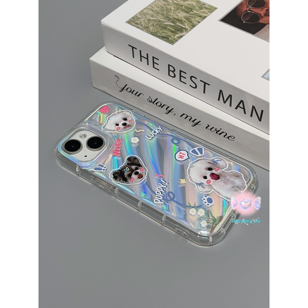 [จัดส่งในพื้นที่] เคสโทรศัพท์ลายลูกสุนัขน่ารักเข้ากันได้กับ iPhone14 11 12 13 15 Pro Max X XR XS Max 6 7 8 14 15 Plus