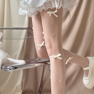 🎀พร้อมส่งในไทย🧦ถุงน่องสตรี JK สไตล์ญี่ปุ่น ตกแต่งโบว์ หวานและน่ารัก ถุงเท้าโลลิต้าสไตล์วิทยาลัย