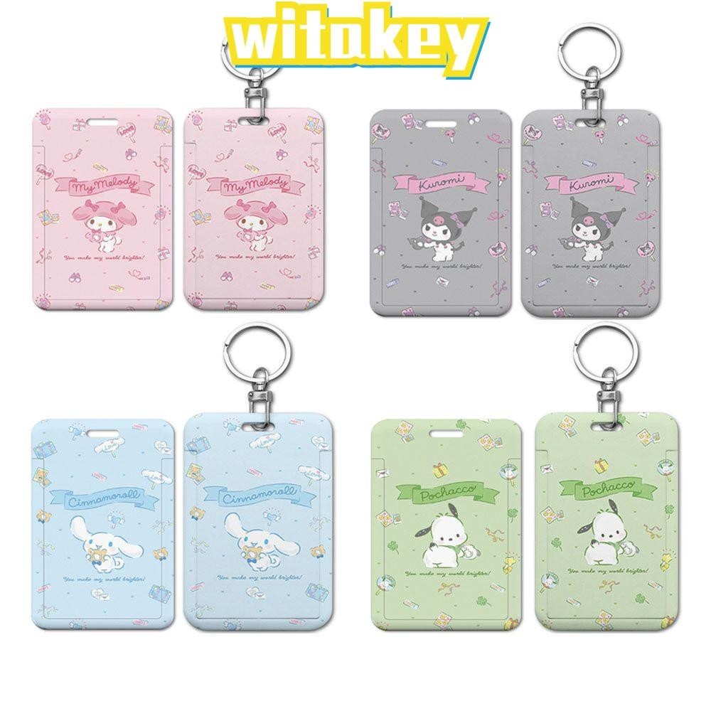 Witakey ที่ใส่นามบัตร การ์ตูน ผู้หญิง ผู้ชาย ป้ายธนาคาร ที่ใส่บัตรประจําตัว