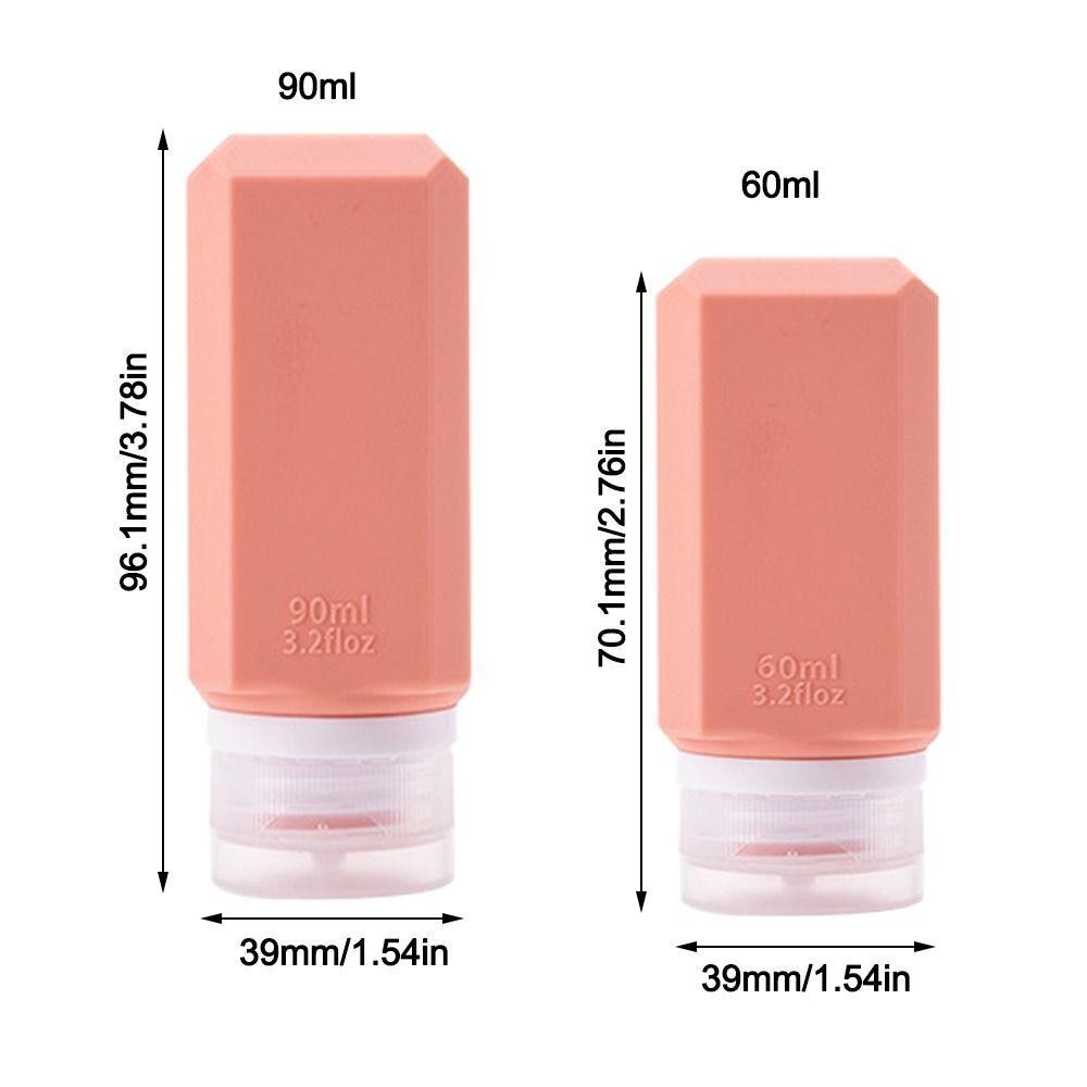 Uumir ขวดรีฟิลซิลิโคน,ภาชนะโลชั่นความจุขนาดใหญ่ 60/90ML,บีบดีไซน์ที่มองเห็นได้แชมพูเดินทางย่อย