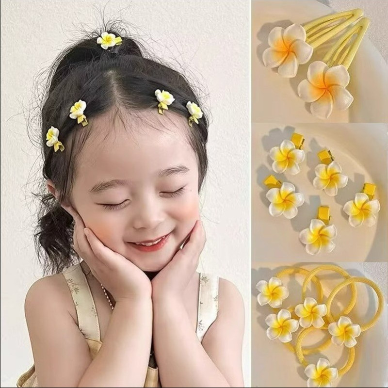 5 ชิ้น แฟชั่นเกาหลี หวาน น่ารัก สีเหลือง ดอกไม้ กิ๊บติดผม รูปที่ 2