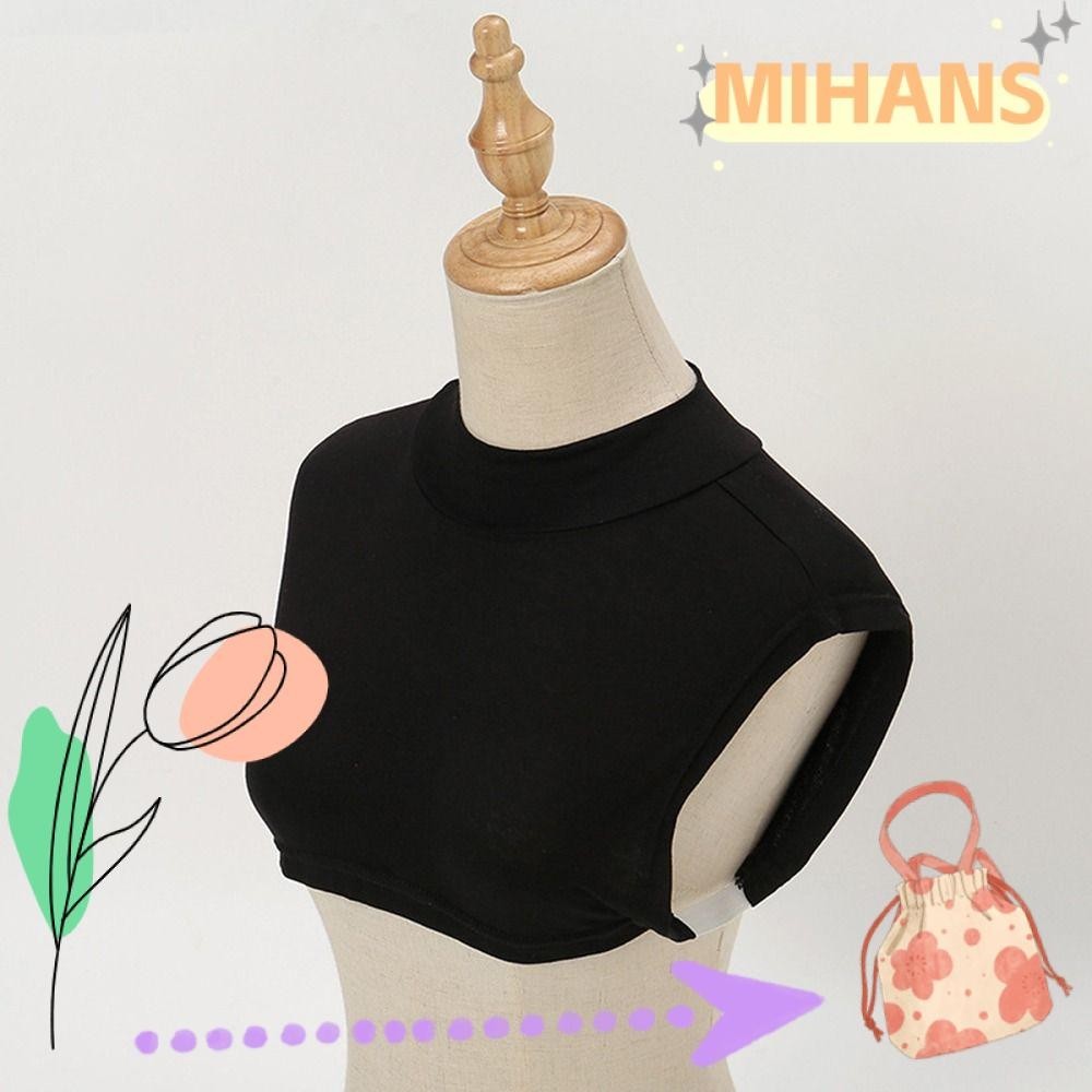 Mih ผ้าพันคอคอเต่า แฟชั่น ถอดออกได้ อบอุ่น สําหรับผู้หญิง
