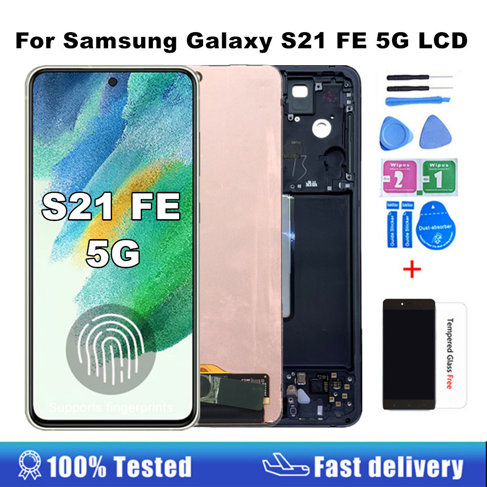 อะไหล่หน้าจอสัมผัส LCD 6.4 นิ้ว S21 FE AMOLED สําหรับ Samsung Galaxy S21 FE 5G G990 G990B G990B/DS