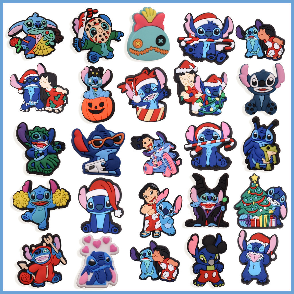 Croc Jibz Pins รองเท้าแตะ PVC ลายการ์ตูน Stitch น่ารัก