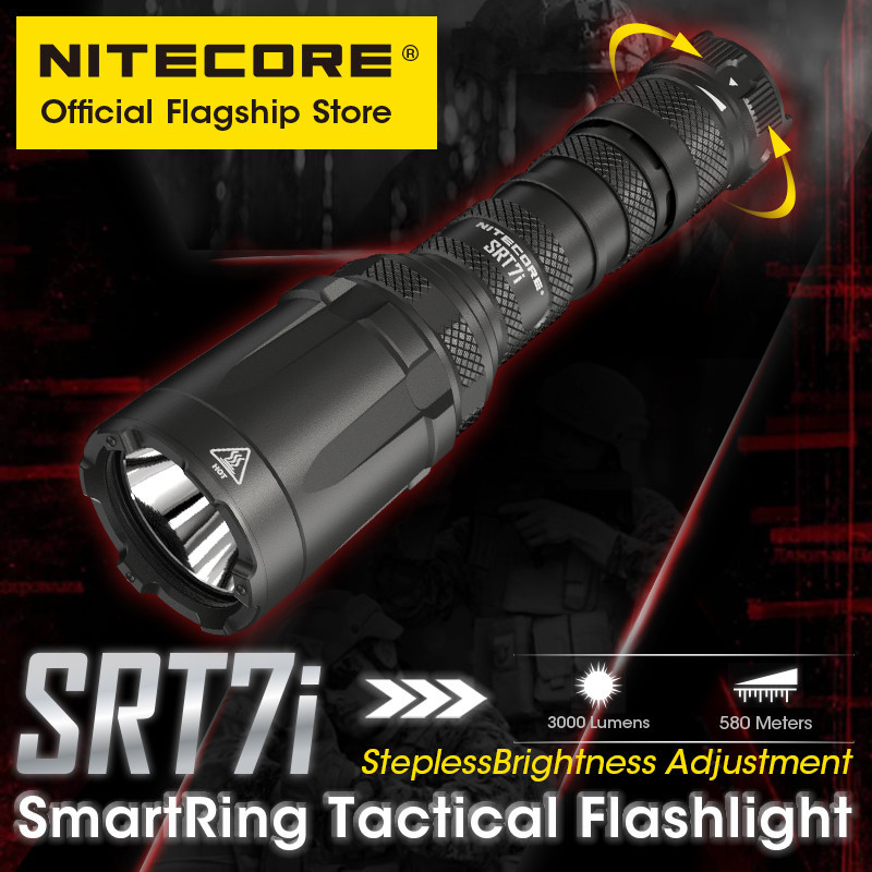 Nitecore SRT7i ไฟฉายอัจฉริยะ แบบชาร์จ USB-C ปรับความสว่างได้ แบตเตอรี่ NL2150HPi