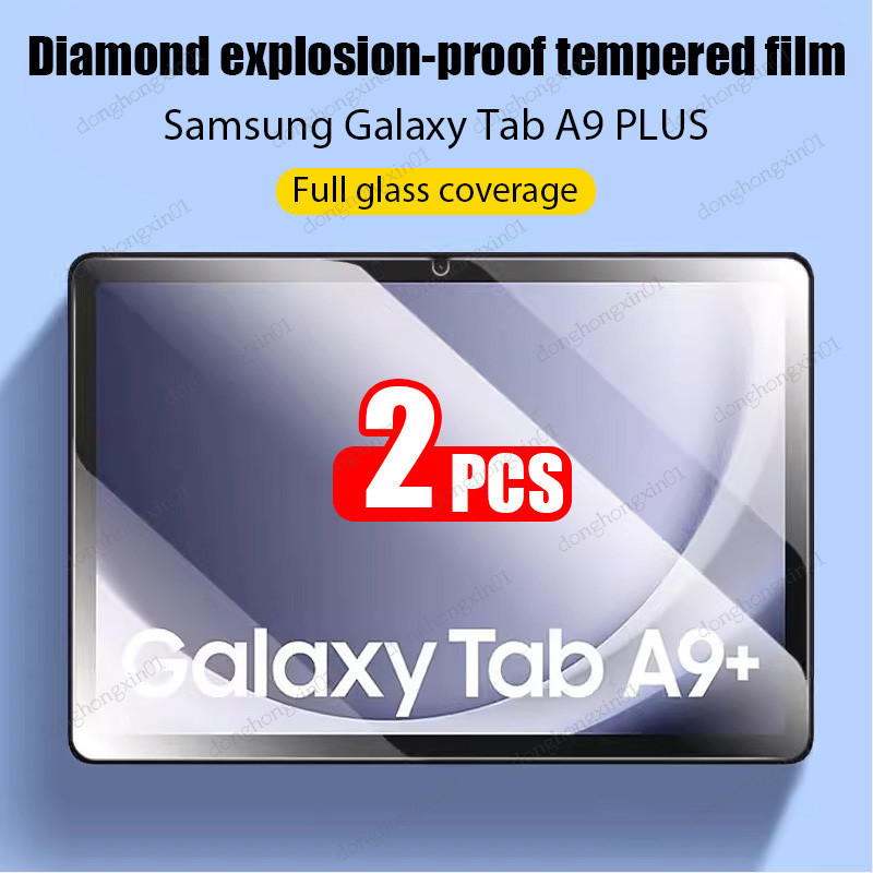 ฟิล์มกระจกนิรภัยกันรอยขีดข่วนหน้าจอ 11 นิ้ว 2 ชิ้น สําหรับ Samsung Galaxy Tab A9 Plus A9 8.7 นิ้ว SM-X110 X210