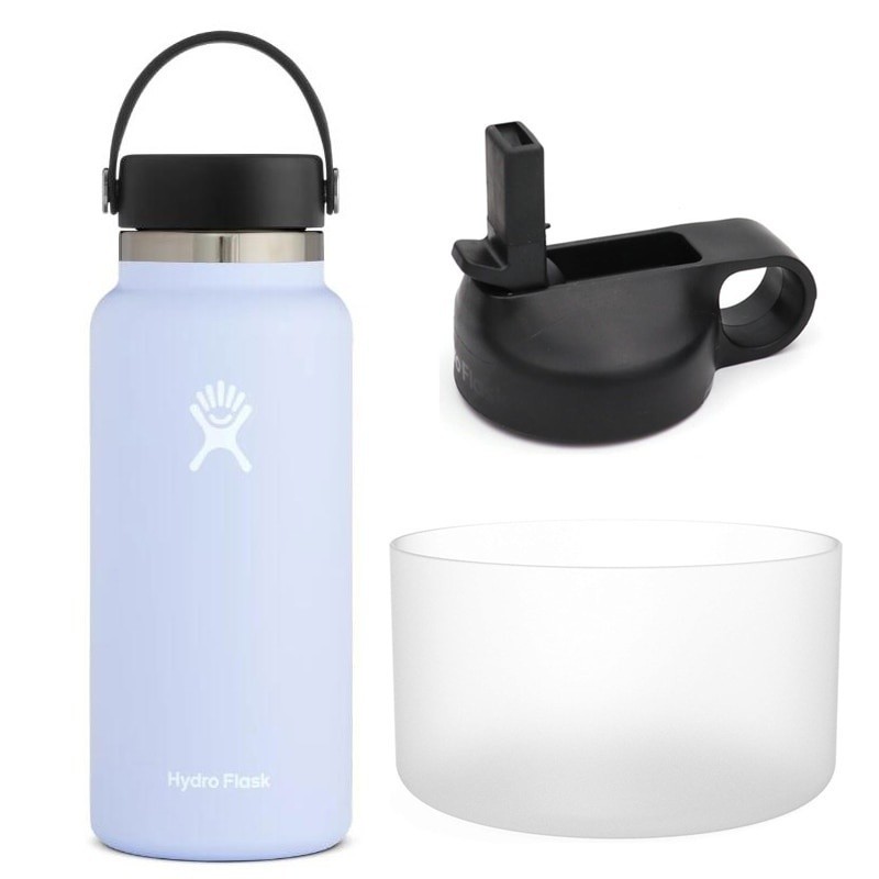 ขวดน้ํา Hydro Flask 2.0 32OZ/40OZ เข้ากันได้กับหมวกฟางและชุดบูตป้องกันซิลิโคน