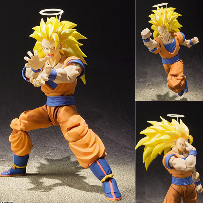 Dragon Ball Super Saiyan 3 Super Three Super 3 Son Goku SHF Goku เครื่องประดับที่สามารถเคลื่อนย้ายรุ