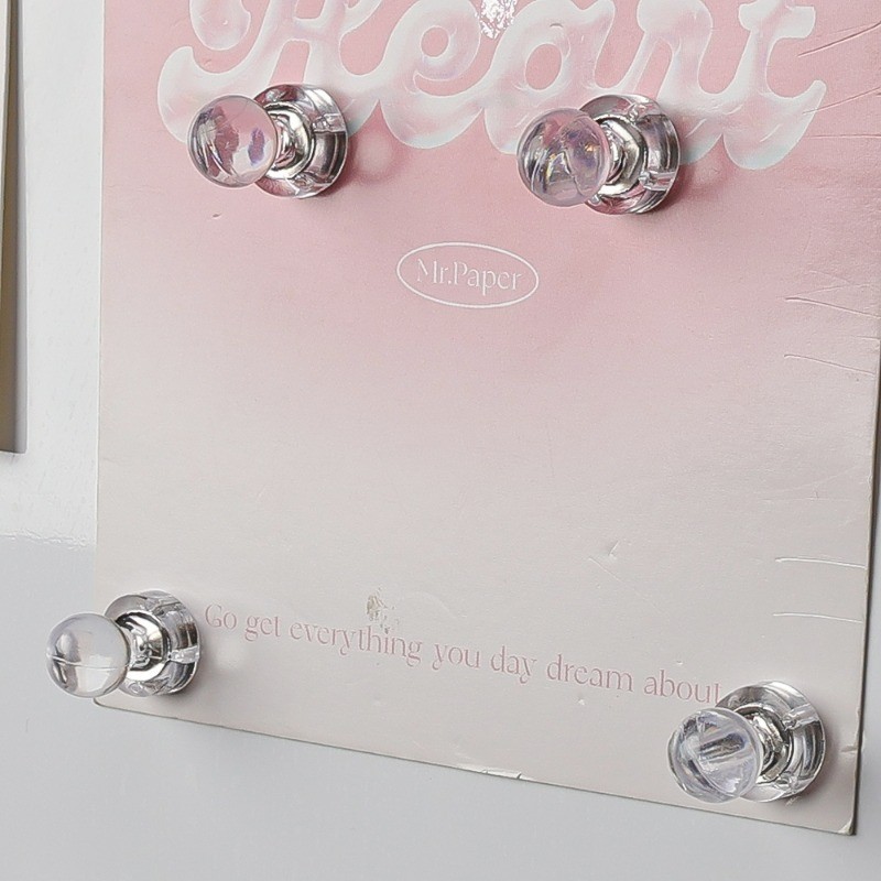 หมุดแม่เหล็กใส 10 ชิ้น - ตะขอแท็ก - หมุดดันอะคริลิคแผนที่ใส - หมุดนิ้วโป้งนีโอไดเมียม - หมุดวาดแม่เหล็ก - สําหรับตู้เย็นไวท์บอร์ด - หมุดดันสําหรับงานหนัก - รูปที่ 3