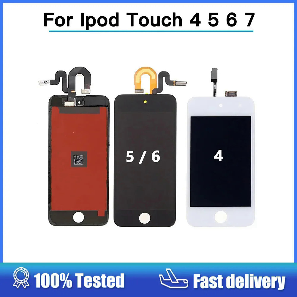 จอแสดงผล LCD คุณภาพสูงสําหรับ iPod Touch 4 5 6 7 th LCD Touch Screen Glass Sensor Digitizer Assembly