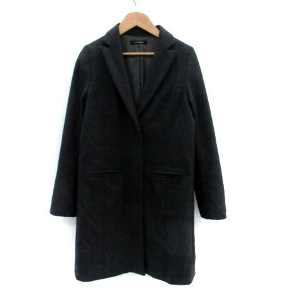 Lautrea Monchester Coat ผ้าวูล ยาว 38 สีเทาถ่าน ส่งตรงจากญี่ปุ่น มือสอง
