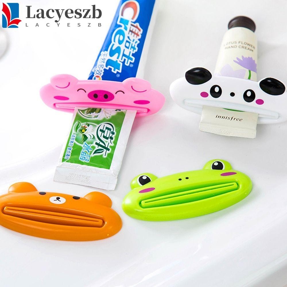 Lacyeszb เครื่องบีบยาสีฟัน หลอดม้วน อเนกประสงค์ ลายการ์ตูนสัตว์น่ารัก ใช้ในบ้าน
