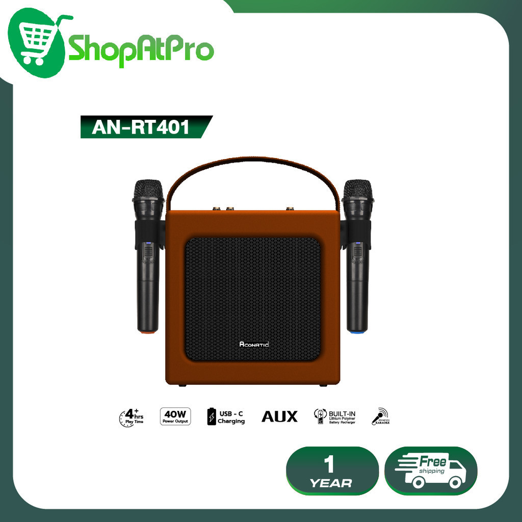 ใหม่ Aconatic ลำโพงบลูทูธพกพา รุ่น AN-RT401 ขนาด 40W (รับประกัน 1 ปี)