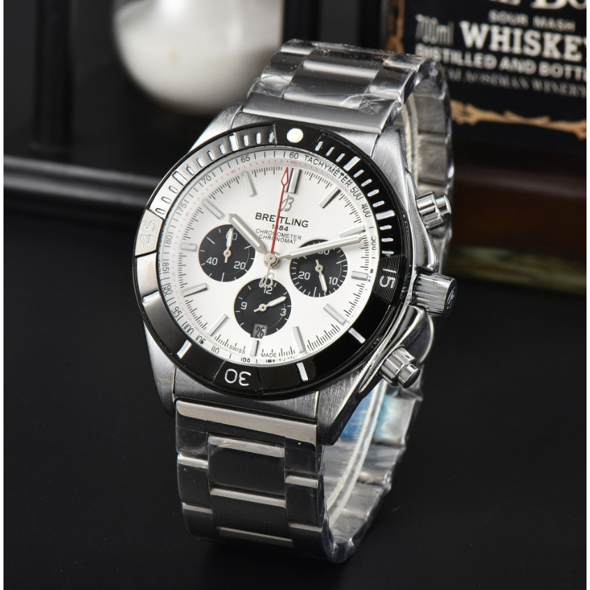 Centennial Spirit (Breitling) นาฬิกาข้อมือควอทซ์ B01 สายเหล็ก