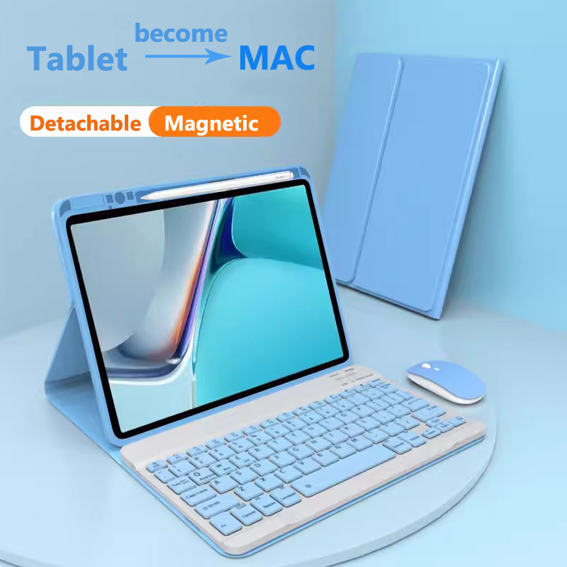 เคสพร้อมคีย์บอร์ดสําหรับ Infinix Xpad 11" 2024 X1101 คีย์บอร์ดและเมาส์แม่เหล็กบลูทูธไร้สายสําหรับ In