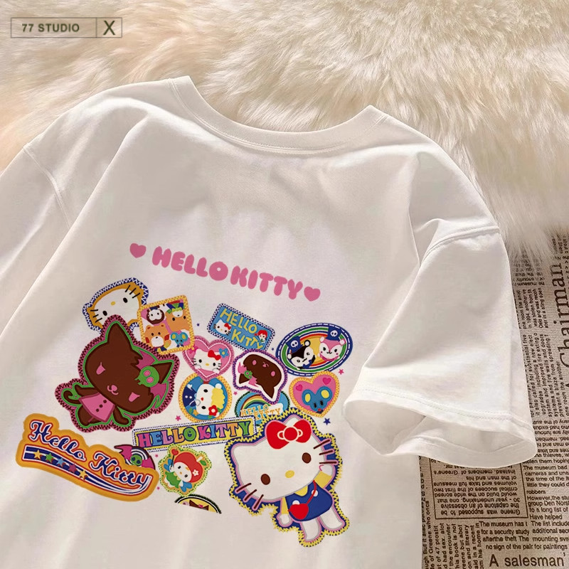 COD（จัดส่งภายใน 24 ชั่วโมง）เสื้อยืด oversize T-shirts ลายการ์ตูน แฟชั่น  น่ารัก ผ้าดีมาก เสื้อผ้าผู้หญิง