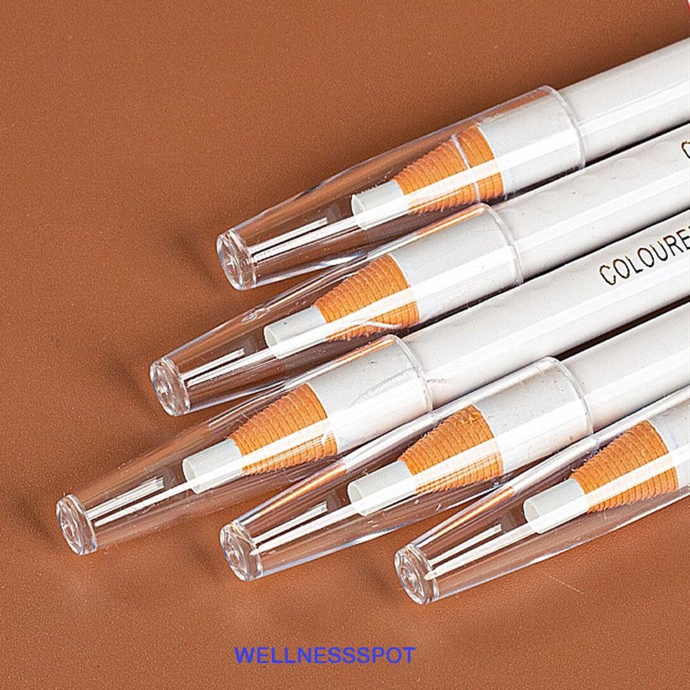 Wellnessspot ดินสอเขียนคิ้วสีขาวแฟชั่นติดทนนาน White Eyebrow Enhancer Microblading Marker ปากกาแปรงคิ้วตําแหน่งเครื่องสําอางหญิงถาวร Tattoo Pen