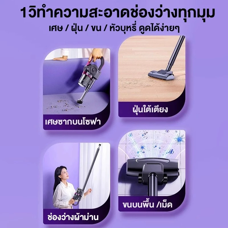 เครื่องดูดฝุ่นไร้สาย 7in1 ใช้ได้ทั้งในรถและในบ้าน thumbnail 5