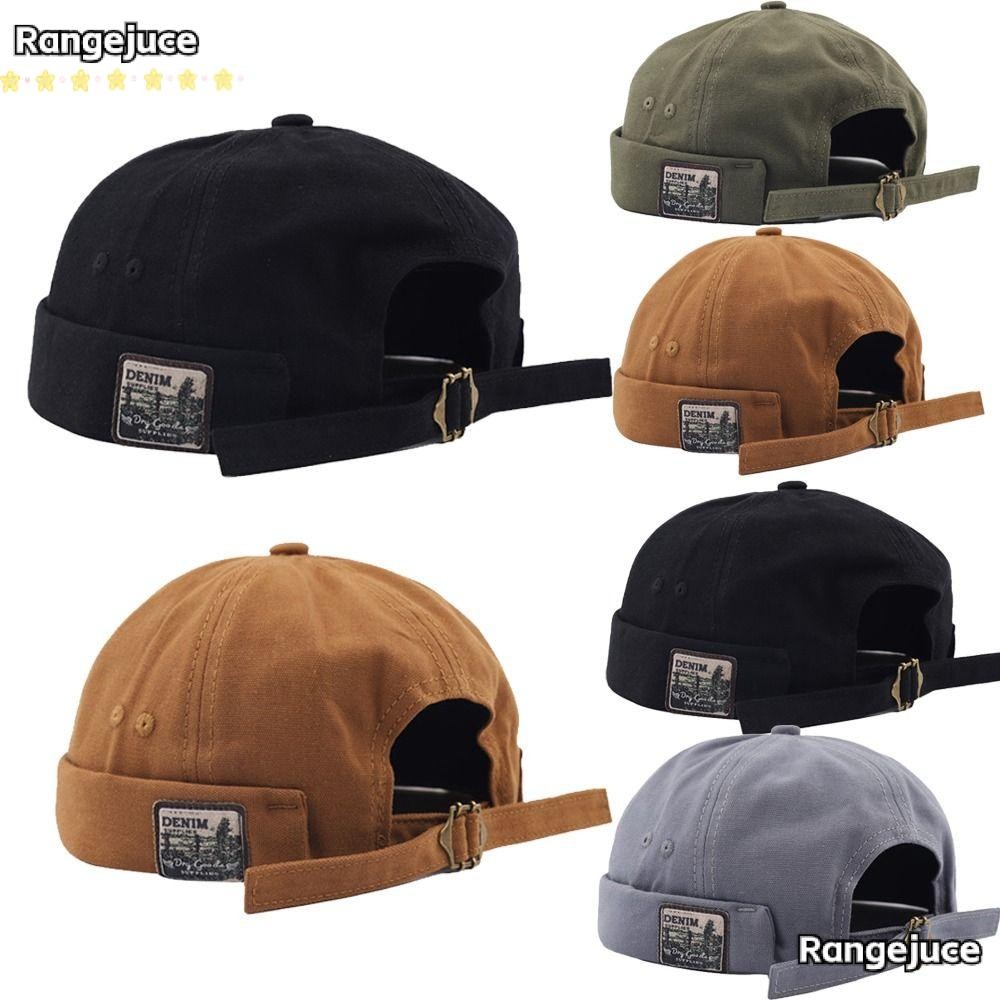 Rangejuce ผู้ชาย Docker หมวก,ผ้าฝ้ายปรับโดม Melon,แฟชั่น Bonnet Beanies อินเทรนด์สี Retro Beanie หมวกผู้ชายผู้หญิง