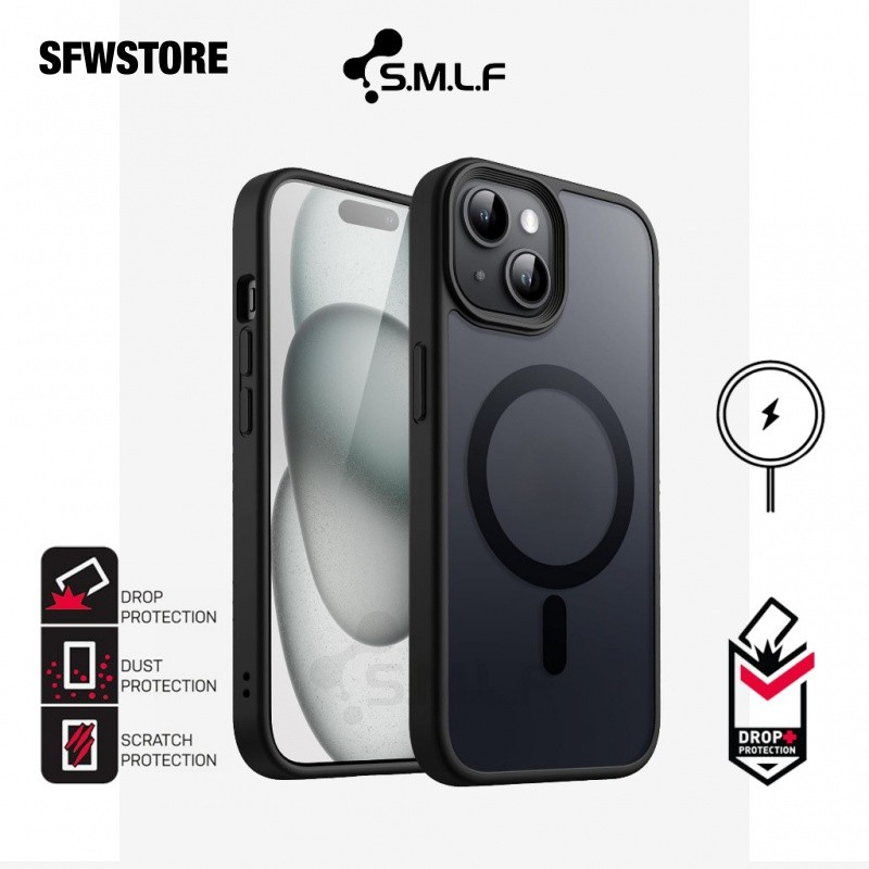 SMLF Matte Anti-Yellow Magnetic Case For iPhone 16 Pro Max 15 Pro Max 14 Pro Max 13 Pro Max 12 Pro M