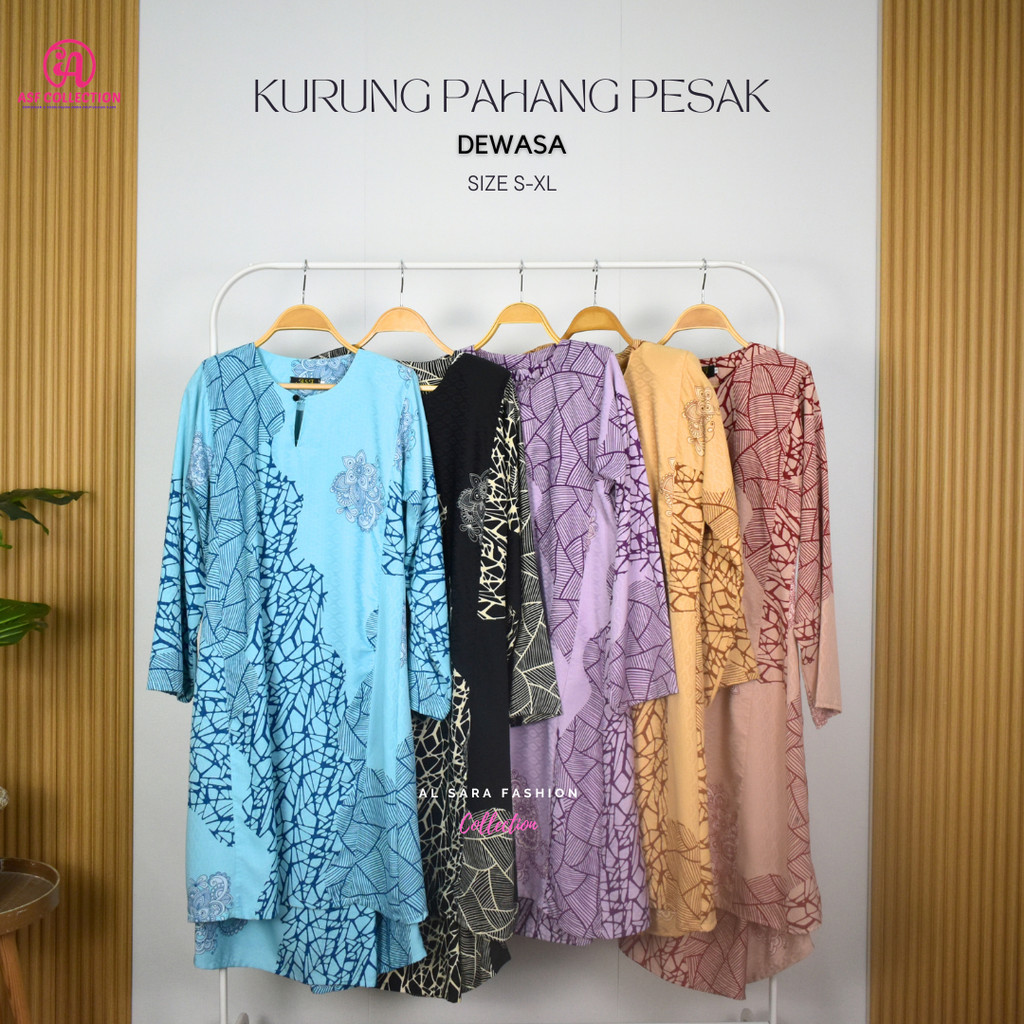 Pahang Kurung Dress/Ironless Pahang Kurung Dress/Pengak Kurung Dress, Dobby Material