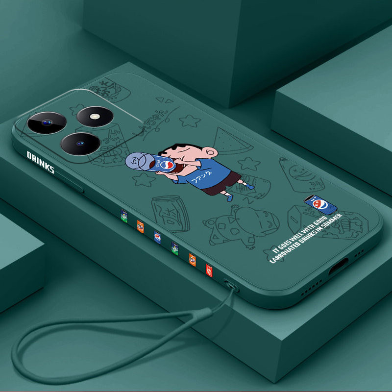 เคส Realme C53 Realme C51 tpu ฟรีเชือกเส้นเล็กแฟชั่นเคสโทรศัพท์แบบนิ่ม KCXX