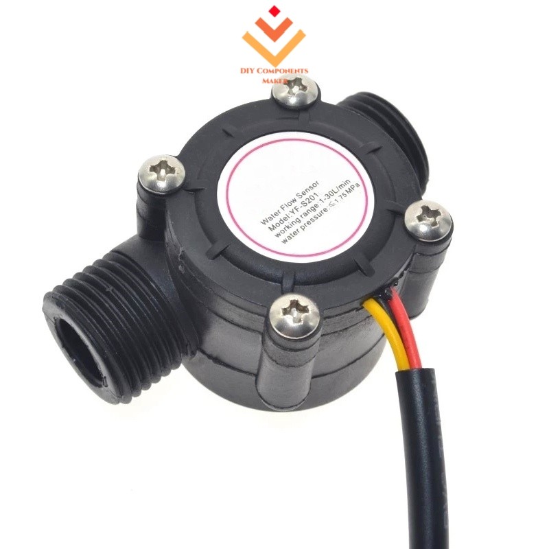 Yf-s201 1/2 "เซ็นเซอร์การไหลของน้ํา Flowmeter ตัวควบคุมน้ําอุปกรณ์วัดการไหล 1-30L/min