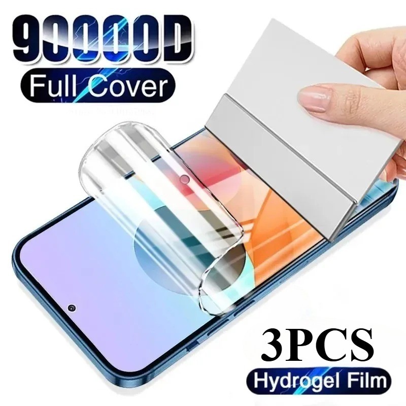 3 ชิ้น 9000D ฝาครอบ HD Clear Soft Hydrogel ฟิล์ม Anti Blue Light Screen Protector สําหรับ iQOO Z9x Z