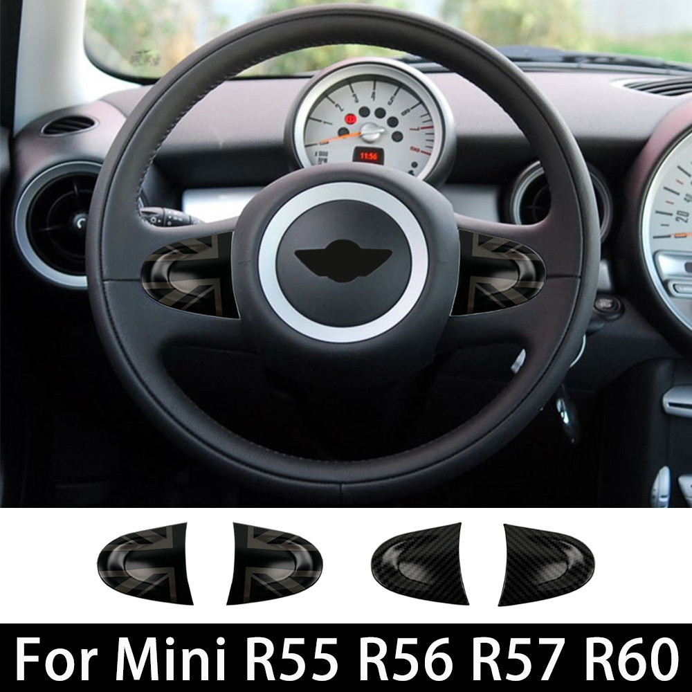 สําหรับ Mini R55 R56 R57 R60 Countryman รถพวงมาลัยแผงปุ่มสติกเกอร์จัดแต่งทรงผมอุปกรณ์เสริมอัตโนมัติ
