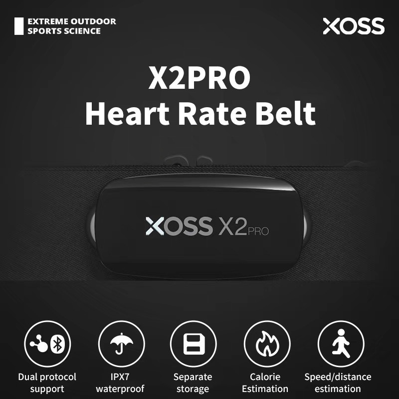 XOSS X2 Pro Chest Strap Heart Rate Sensor Monitor Bluetooth ANT Wireless