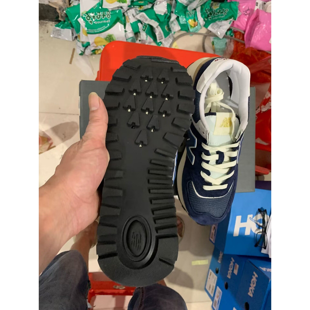 New Balance 574 Legacy Suede Navy Running Shoes แฟชั่น