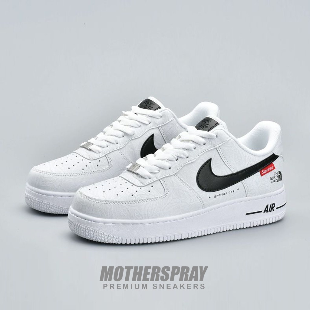 nike NIKE AIR FORCE 1 LOW WHITE X THE NORTH FACE X SUPREME PREMIUM v  รองเท้า true