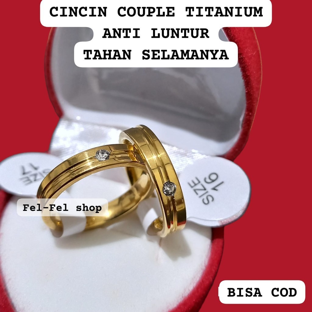 ENGAGEMENT RING TITANIUM COUPLE RING (NOT FADE FOREVER)