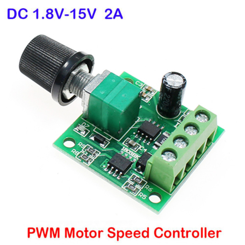 Mini PWM DC Motor Speed Controller DC 1.8V 3V 5V 6V 12V 2A Micro Speed Control Governor Stepless Speed Switch Power Controller