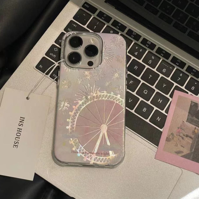 เคสไอโฟน 16/15/14/13/12/11 Pro max เกี่ยวกับความงาม ชิงช้าสวรรค์ ความรู้สึกสามมิติ Compatible Case iPhone 11,12,13,14,15,16,11PM,12PM,13PM,14PM,15PM,16PM