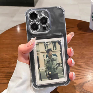 เคสใส่บัตร เคสใสใส่บัตรได้ สำหรับ รุ่น เคส For iPhone 17 11 16 13 15 12 14 Pro Max XR 7 8 Plus XS Max เคสไอโฟน เคสมือถือ