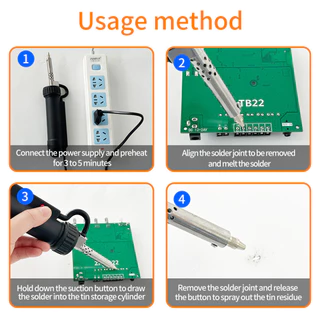 Diymore EU ปั๊มบัดกรีอัตโนมัติ เครื่องมือบัดกรี แบบพกพา AC220V 30W เครื่องมือกําจัดบัดกรีเหล็กดีบุก สําหรับ DIY