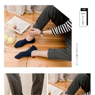 SK-053 ถุงเท้าข้อสั้น ข้อเว้า ซ่อนขอบ สีพื้น เนื้อผ้าเบา สบาย ไม่เหม็นอับ ใส่ทำงาน ใส่เที่ยวได้