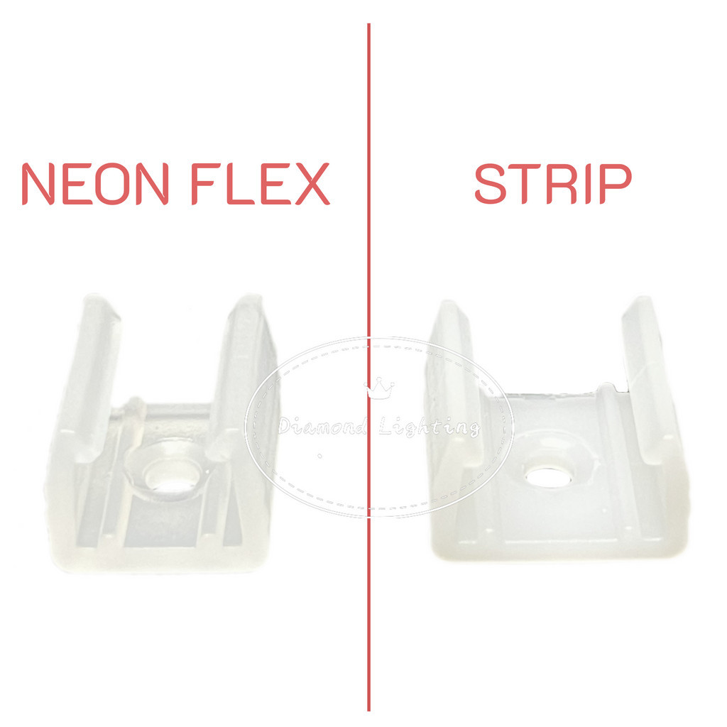 ขายึด คลิปล็อค ราง PVC สำหรับ ไฟสายยาง LED Neon Flex และ LED Strip