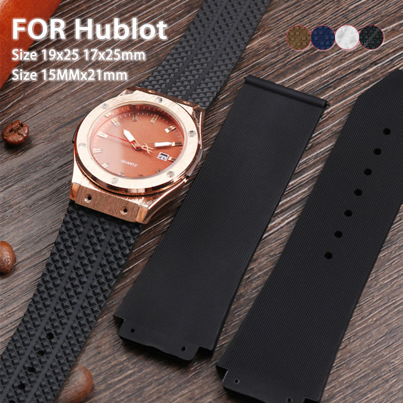 สายนาฬิกาข้อมือซิลิโคน 19x25 มม. 17x25 มม. 15 มม. X 21 มม. สําหรับ Hublot