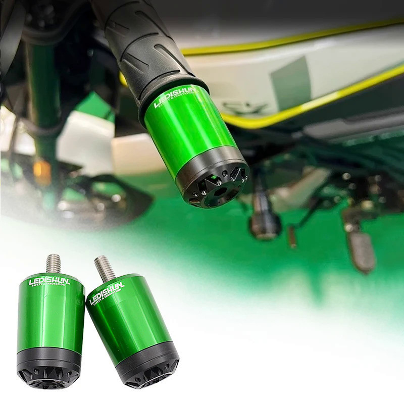 KAWASAKI รถจักรยานยนต์Handlebar Grips End Capsน้ําหนักBalance Plugs Handle Barใช้งานร่วมกับKawasaki 