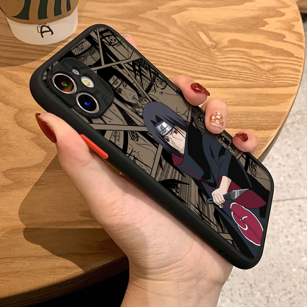 เคสโทรศัพท์มือถือแบบแข็ง โปร่งแสง ผิวด้าน ลายการ์ตูนนารูโตะ Uchiha Itachi สีดํา สําหรับ VIVO S12 V19 V20 V21 V21E V23 V23E V25 SE Pro 4G 5G