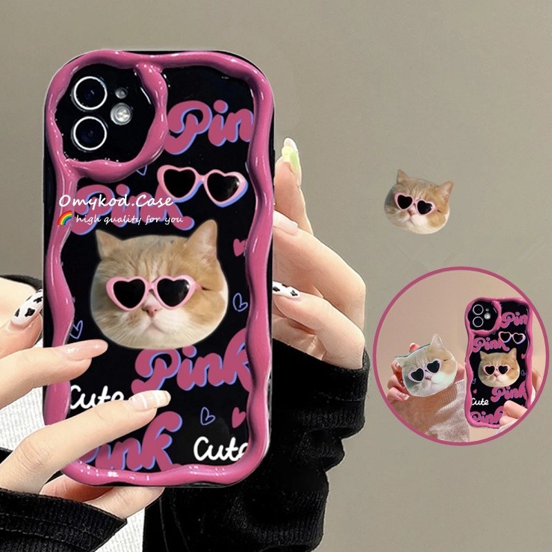 Ready Stock Compatible For Samsung S24 S23 S22 S21 S23FE S21FE S23 S22 S21 Plus S24 S23 S22 S21 Ultra Cool Kitten 3D Phone Case Soft Protection Back Cover